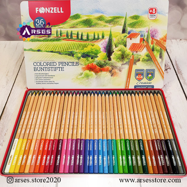 مدادرنگی 36 رنگ جعبه فلزی فونزل