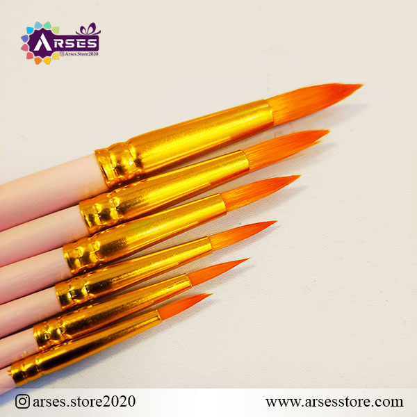 ست قلمو 6 عددی گرد