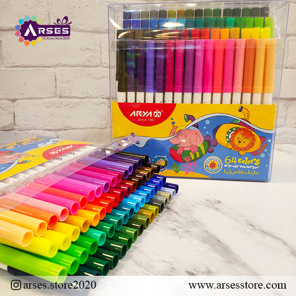 ماژیک رنگ آمیزی64 رنگ آریا