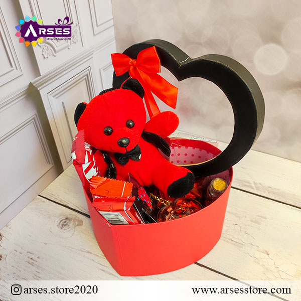 پک خرس جعبه قلبی