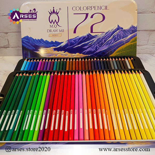 مدادرنگی 72 رنگ جعبه فلزی ام کیو