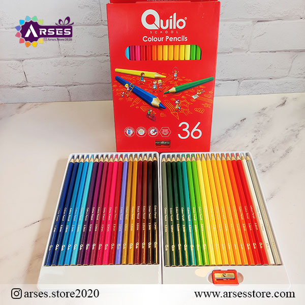 مدادرنگی 36 رنگ جعبه مقوایی کوییلو