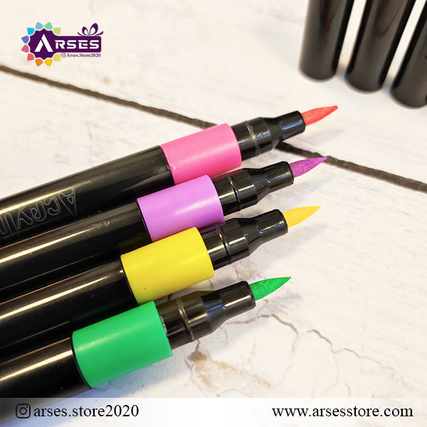 ماژیک 80 رنگ براش اکرولیک سطلی4