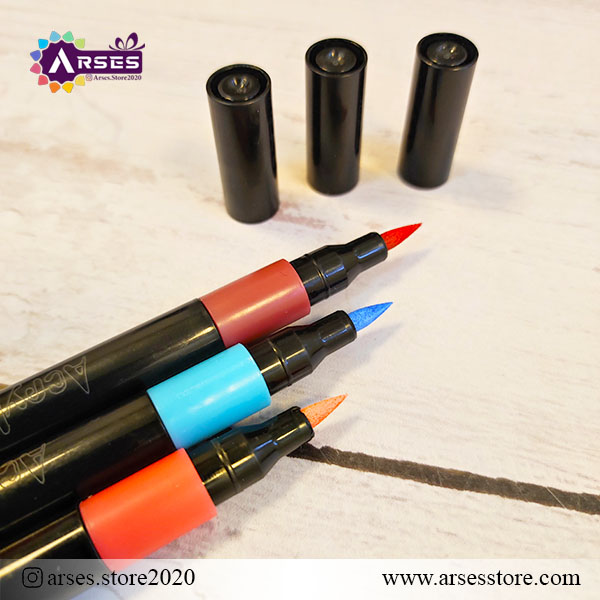 ماژیک 120 رنگ براش اکرولیک سطلی4